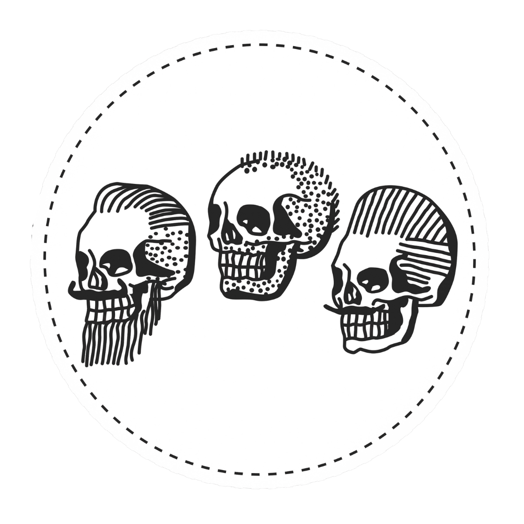 The Ramblin’ Rascal three-skull coaster